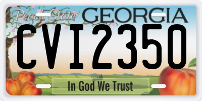 GA license plate CVI2350