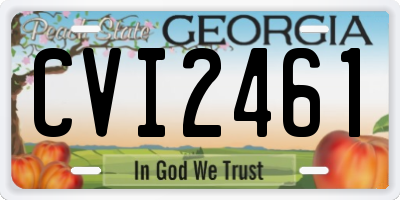 GA license plate CVI2461