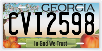 GA license plate CVI2598