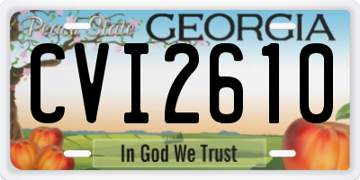 GA license plate CVI2610