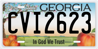 GA license plate CVI2623