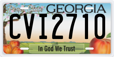 GA license plate CVI2710