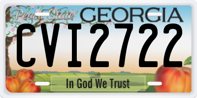 GA license plate CVI2722
