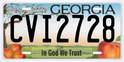GA license plate CVI2728