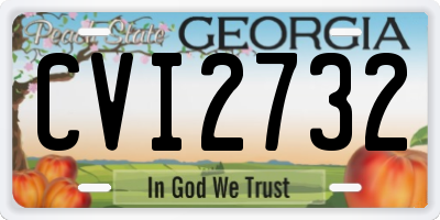 GA license plate CVI2732