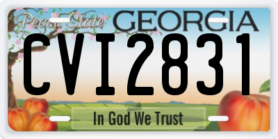 GA license plate CVI2831