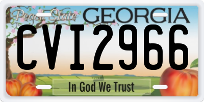 GA license plate CVI2966