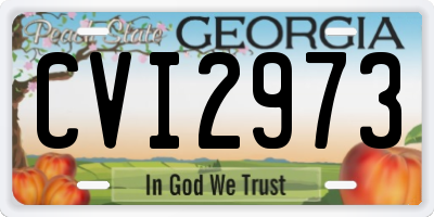 GA license plate CVI2973