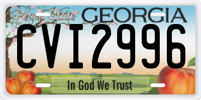 GA license plate CVI2996
