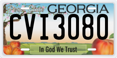 GA license plate CVI3080