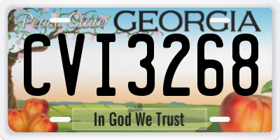 GA license plate CVI3268