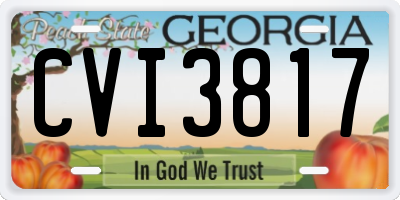 GA license plate CVI3817