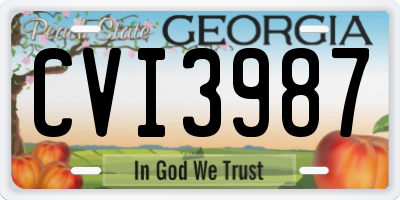 GA license plate CVI3987