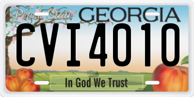 GA license plate CVI4010
