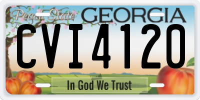 GA license plate CVI4120
