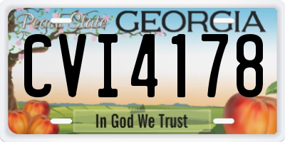GA license plate CVI4178