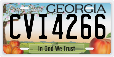GA license plate CVI4266