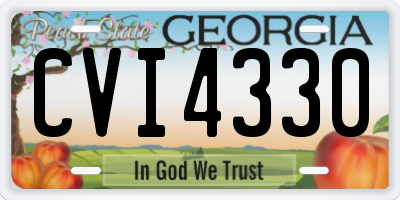 GA license plate CVI4330