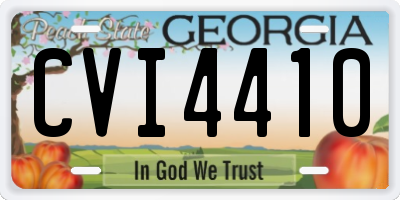 GA license plate CVI4410