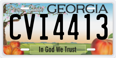 GA license plate CVI4413