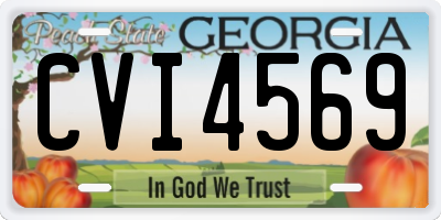 GA license plate CVI4569