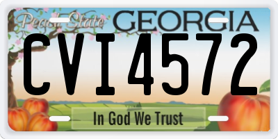 GA license plate CVI4572