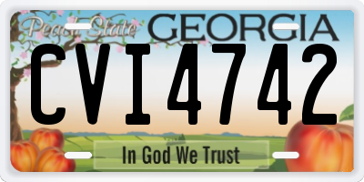 GA license plate CVI4742