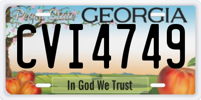 GA license plate CVI4749
