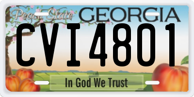 GA license plate CVI4801