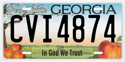 GA license plate CVI4874