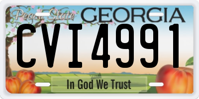 GA license plate CVI4991
