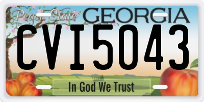 GA license plate CVI5043