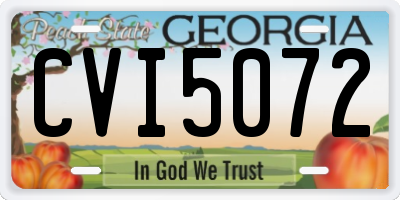 GA license plate CVI5072