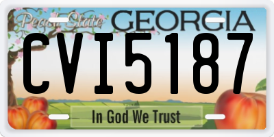 GA license plate CVI5187