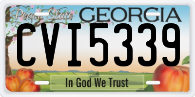 GA license plate CVI5339
