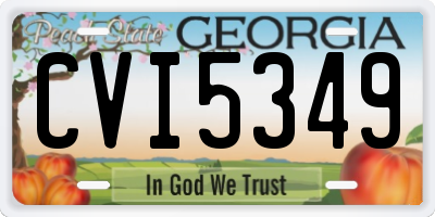 GA license plate CVI5349