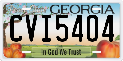 GA license plate CVI5404