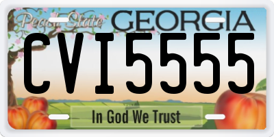 GA license plate CVI5555