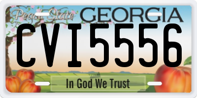 GA license plate CVI5556