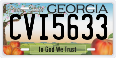 GA license plate CVI5633