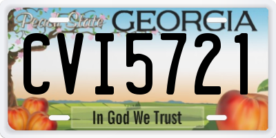 GA license plate CVI5721