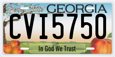 GA license plate CVI5750