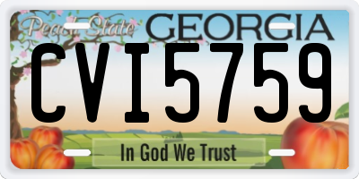 GA license plate CVI5759