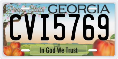 GA license plate CVI5769