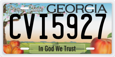 GA license plate CVI5927