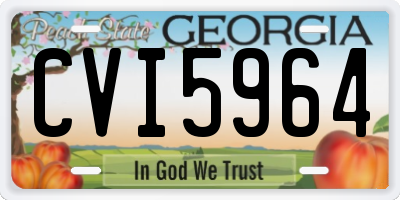 GA license plate CVI5964