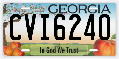 GA license plate CVI6240