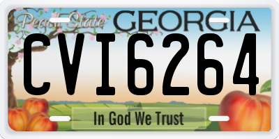 GA license plate CVI6264