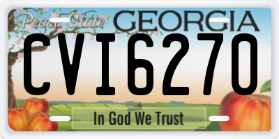 GA license plate CVI6270