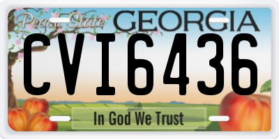GA license plate CVI6436